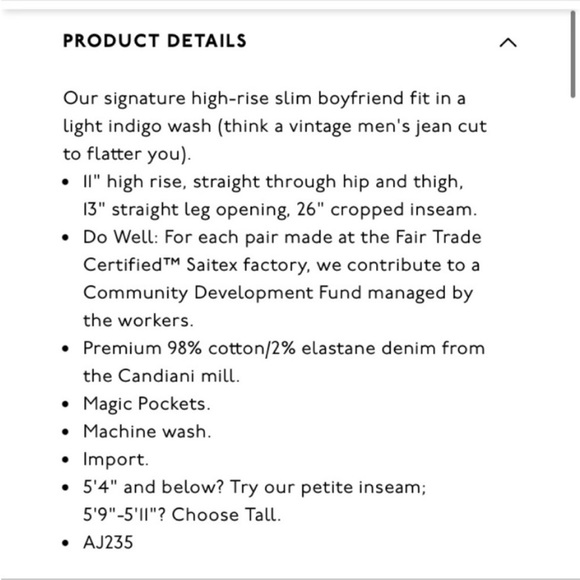 Madewell High rise Slim Boyfriend Fit Jeans Size 24 - Picture 9 of 10